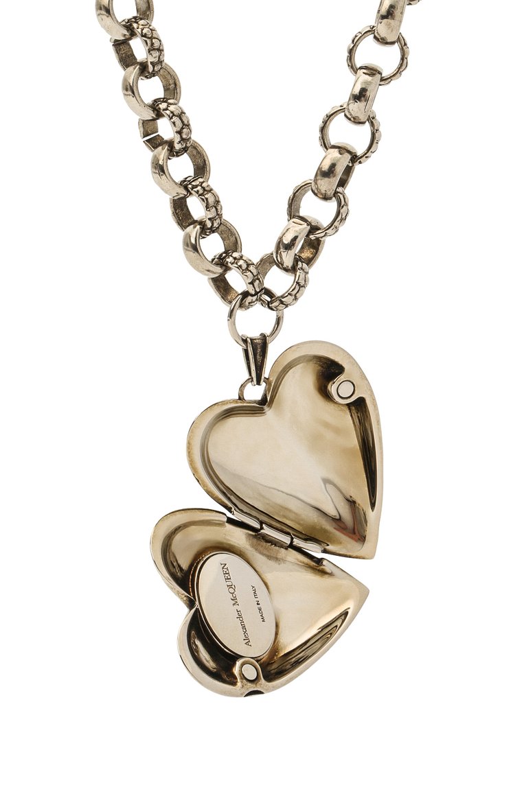 Женское колье ALEXANDER MCQUEEN серебряного цвета, арт. 640265/J160Z | Фото 4 (Материал: Металл; Нос: Не проставлено; Региональные ограничения белый список (Axapta Mercury): Не проставлено)
