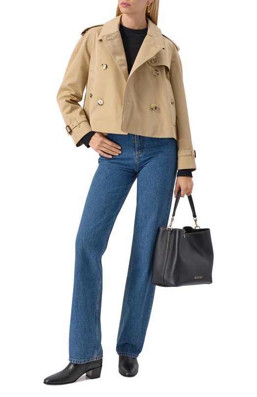 Хлопковый тренч Burberry 8071004 Бежевый  8071004 Фото 2