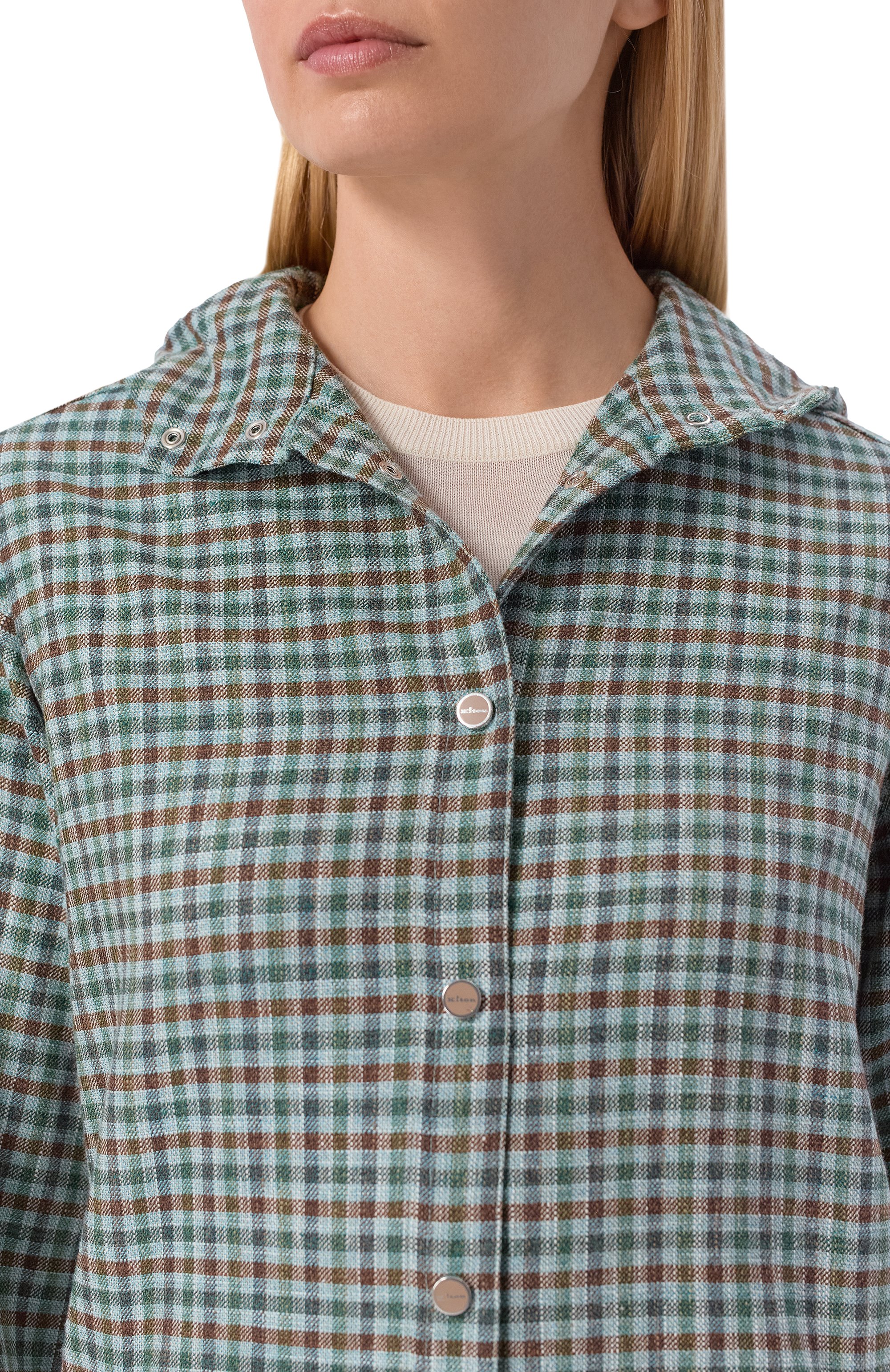 Рубашка из шерсти и шелка KITON, арт. D54435K0628G, фото 5