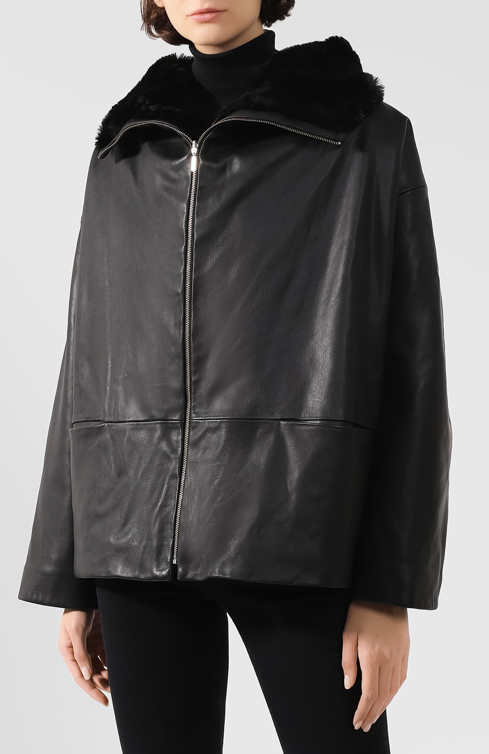 Кожаная куртка TOTEME, арт. ANNECY LEATHER JACKET 194-117-762, фото 3