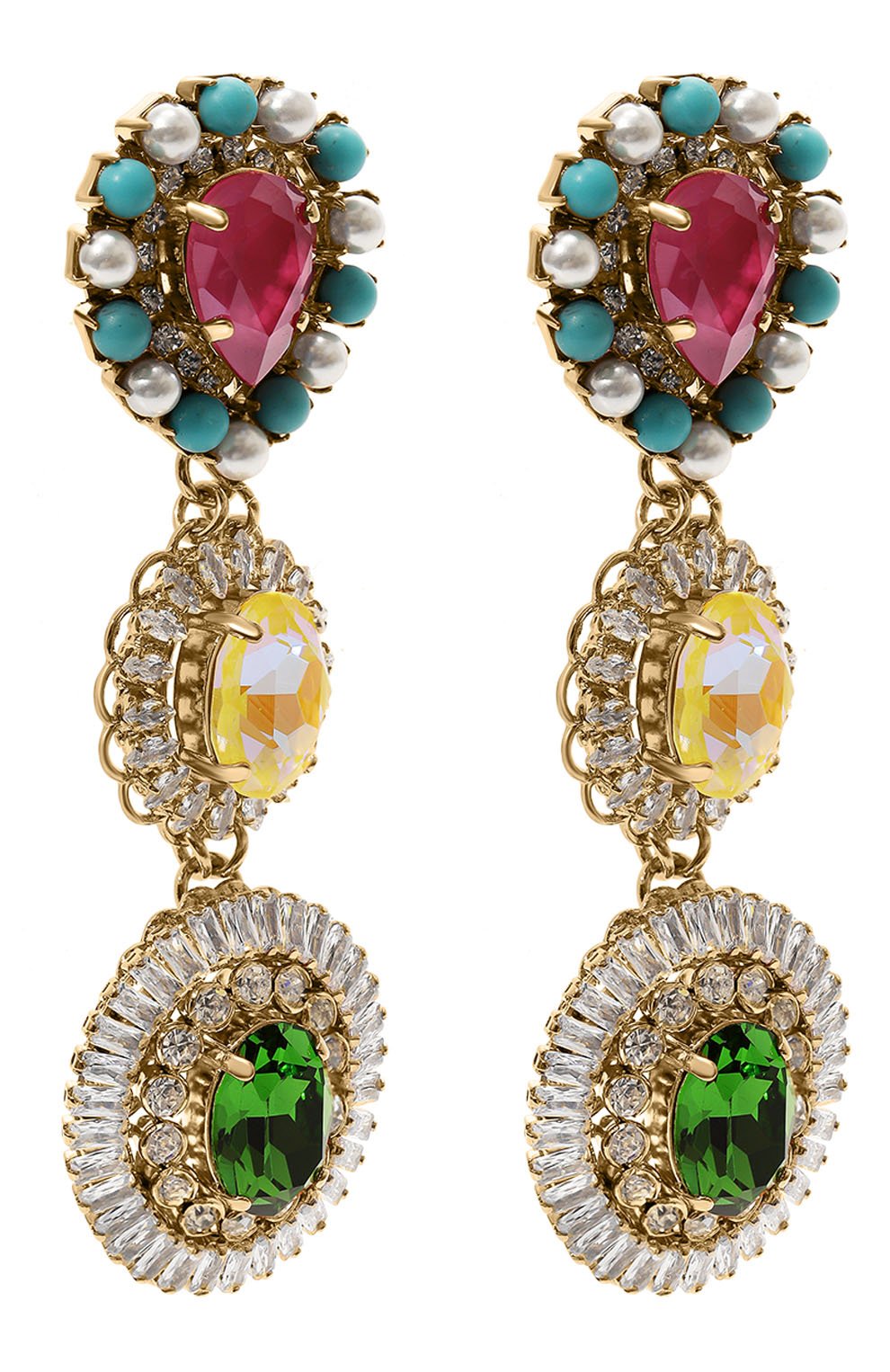 Серьги ANTON HEUNIS разноцветного цвета по цене 32200 руб., арт. VRS3.014, фото 3 Серьги ANTON HEUNIS, арт. VRS3.014, фото 3