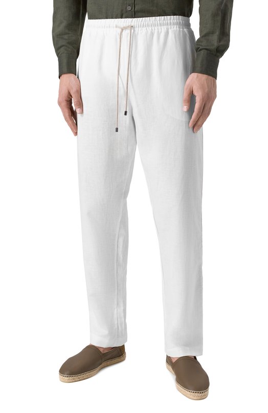 Брюки изо льна и хлопка Zimmerli 27000 Белый  27000 Фото 3
