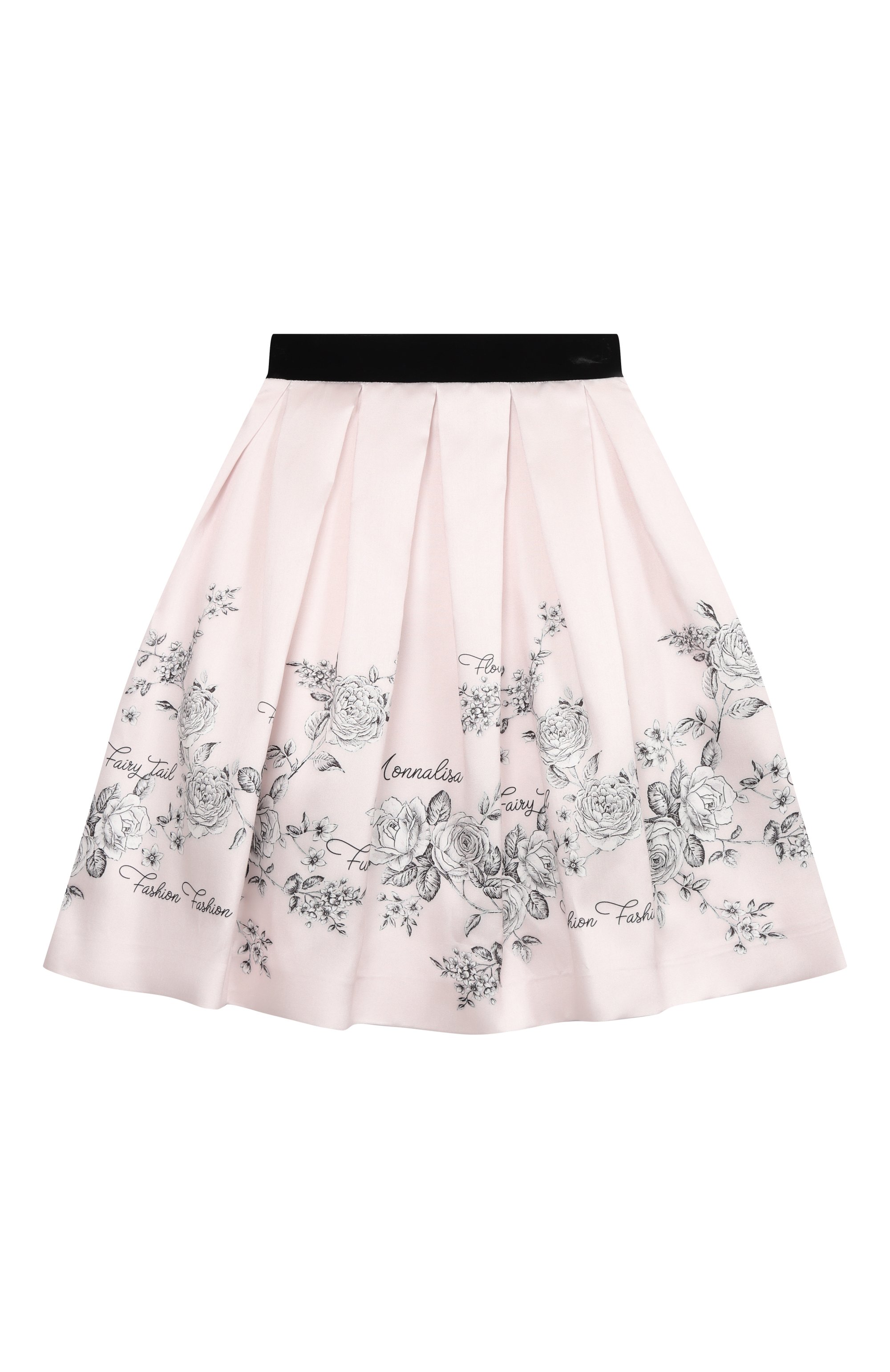 Юбка из вискозы MONNALISA светло-розового цвета по цене 31150 руб., арт. 71F703, фото 1 Юбка из вискозы MONNALISA, арт. 71F703, фото 1