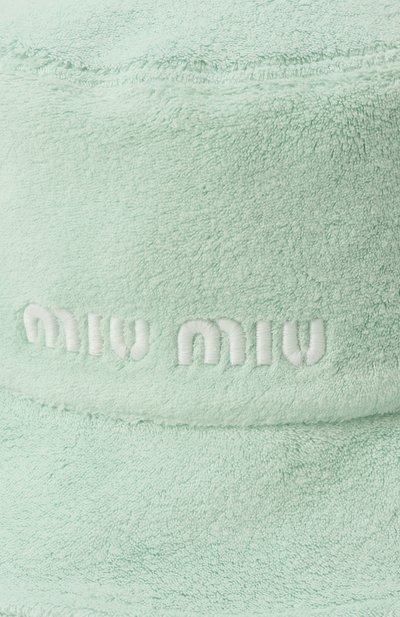Хлопковая панама MIU MIU, арт. 5HC196-2DPO-F0934, фото 4