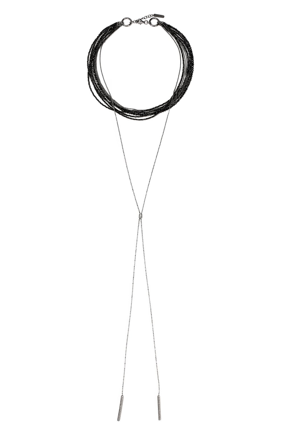 Колье BRUNELLO CUCINELLI черного цвета по цене 161500 руб., арт. MC0W9LS01/M, фото 1 Колье BRUNELLO CUCINELLI, арт. MC0W9LS01/M, фото 1