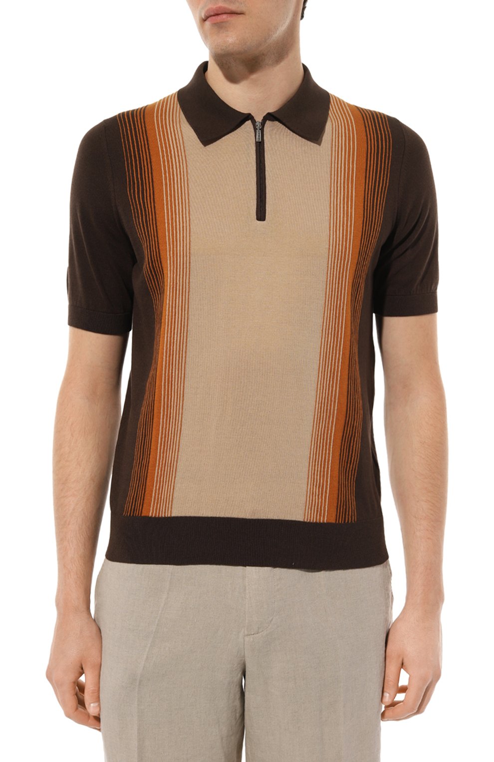 Поло из хлопка и шелка ZILLI, арт. KZP002M0142VZIS00, фото 3