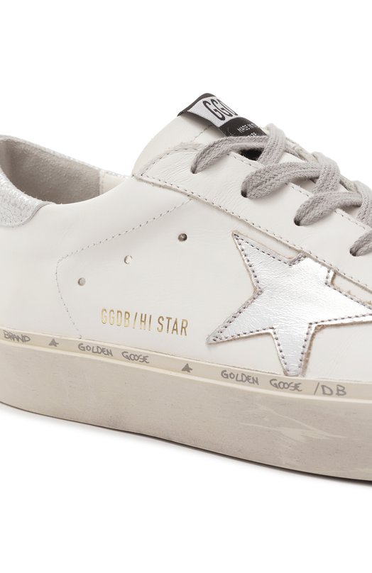 Кожаные кеды Hi Star Golden Goose Deluxe Brand GWF00118.F000329 Белый  GWF00118.F000329 Фото 7
