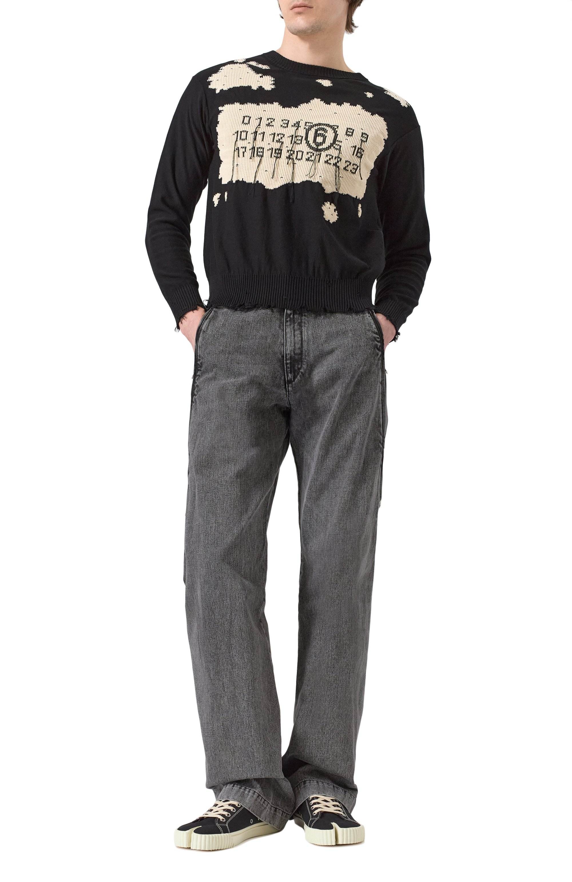 Хлопковый свитер MM6, арт. SH0HL0020/M13081, фото 2