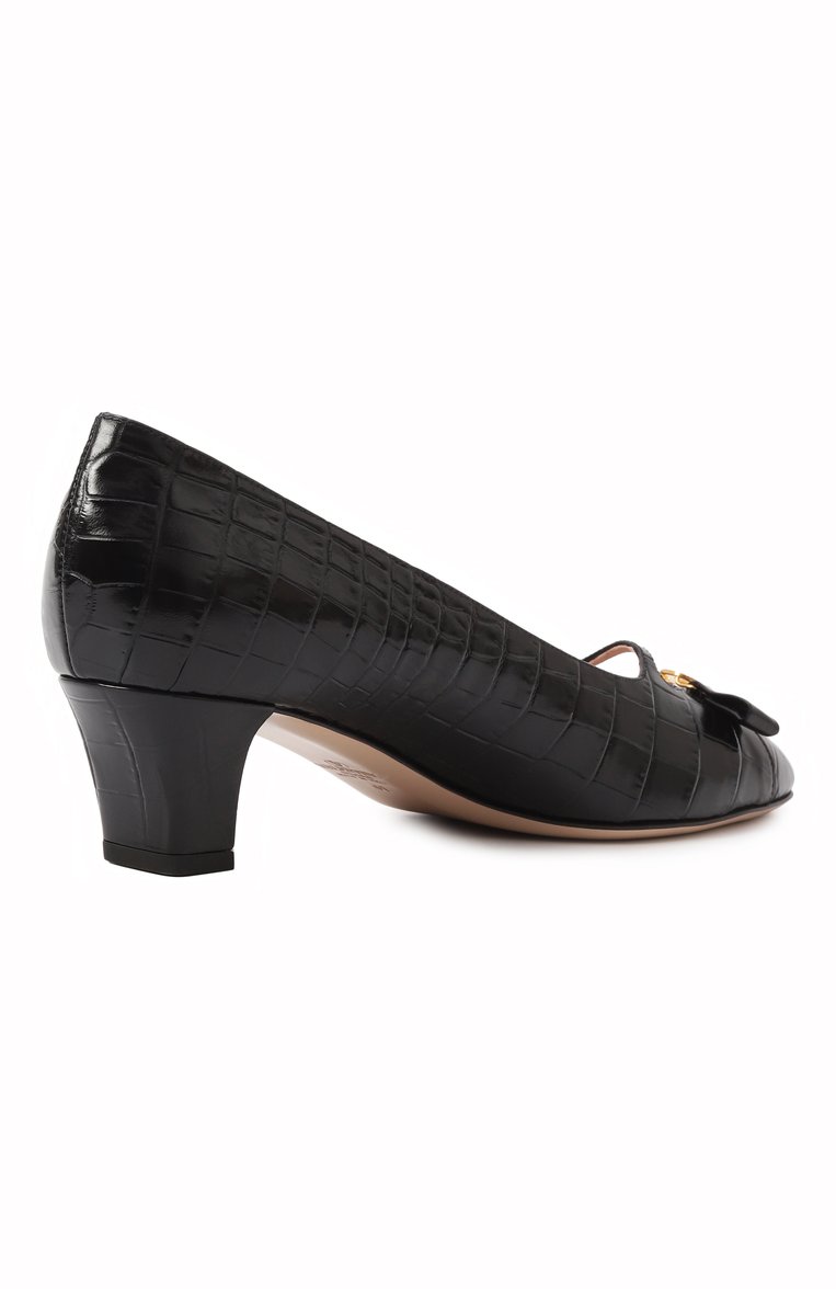 Женские кожаные туфли bowow 45 VALENTINO черного цвета, арт. 6W2S0LD2/HUR | Фото 5 (Каблук высота: Низкий; Материал внутренний: Натуральная кожа; Подошва: Плоская; Материал внеш�ний: Натуральная кожа; Каблук тип: Устойчивый)