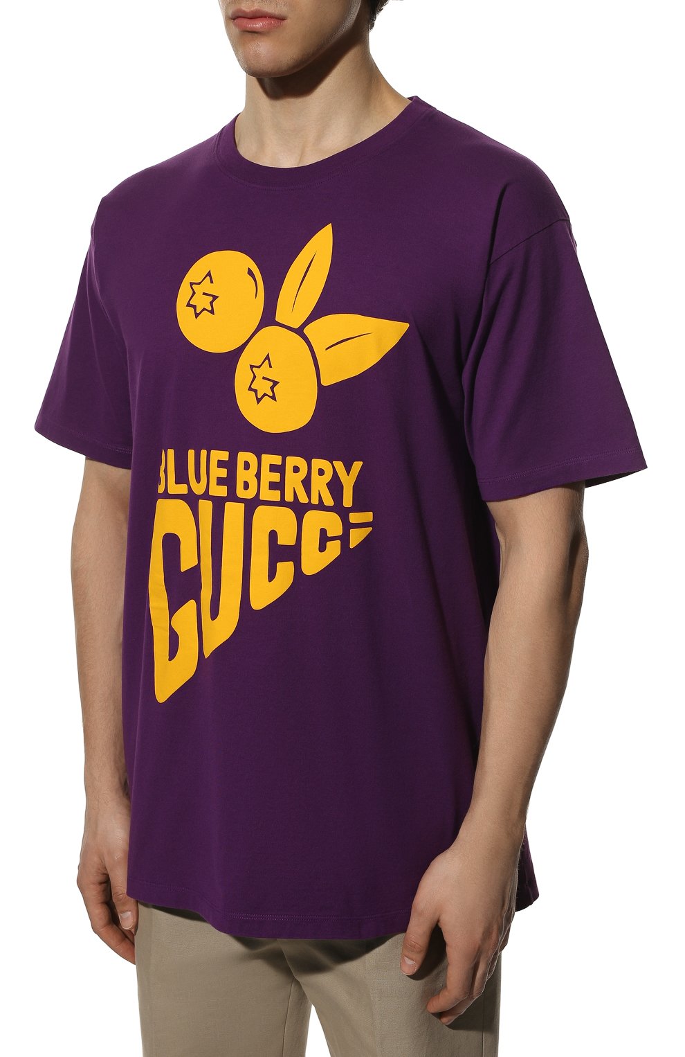 Хлопковая футболка GUCCI, арт. 616036/XJDWE, фото 3
