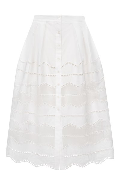 Женская юбка из хлопка и шелка ELIE SAAB, арт. SK276NR26/CES01