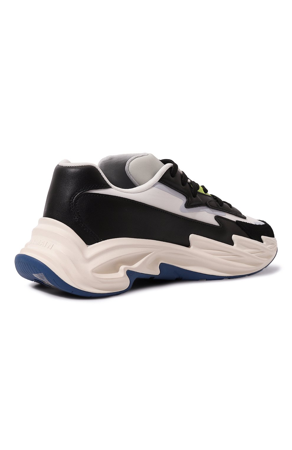 Кожаные кроссовки run-row BALMAIN черно-белого цвета по цене 66000 руб., арт. CM1VI355/LLSH, фото 5 Кожаные кроссовки run-row BALMAIN, арт. CM1VI355/LLSH, фото 5