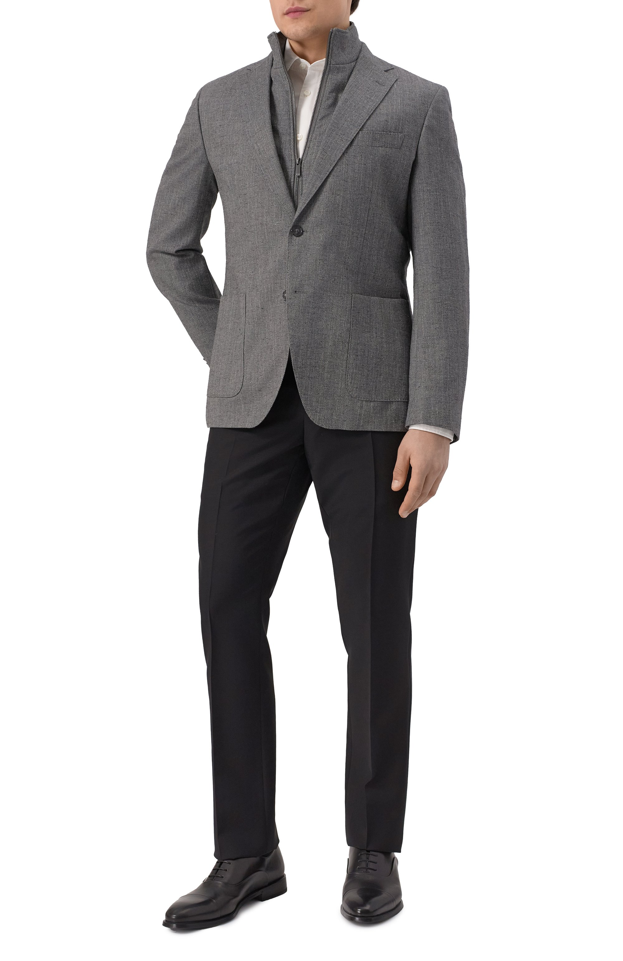 Пиджак из шерсти и хлопка BOSS, арт. 50535047, фото 2