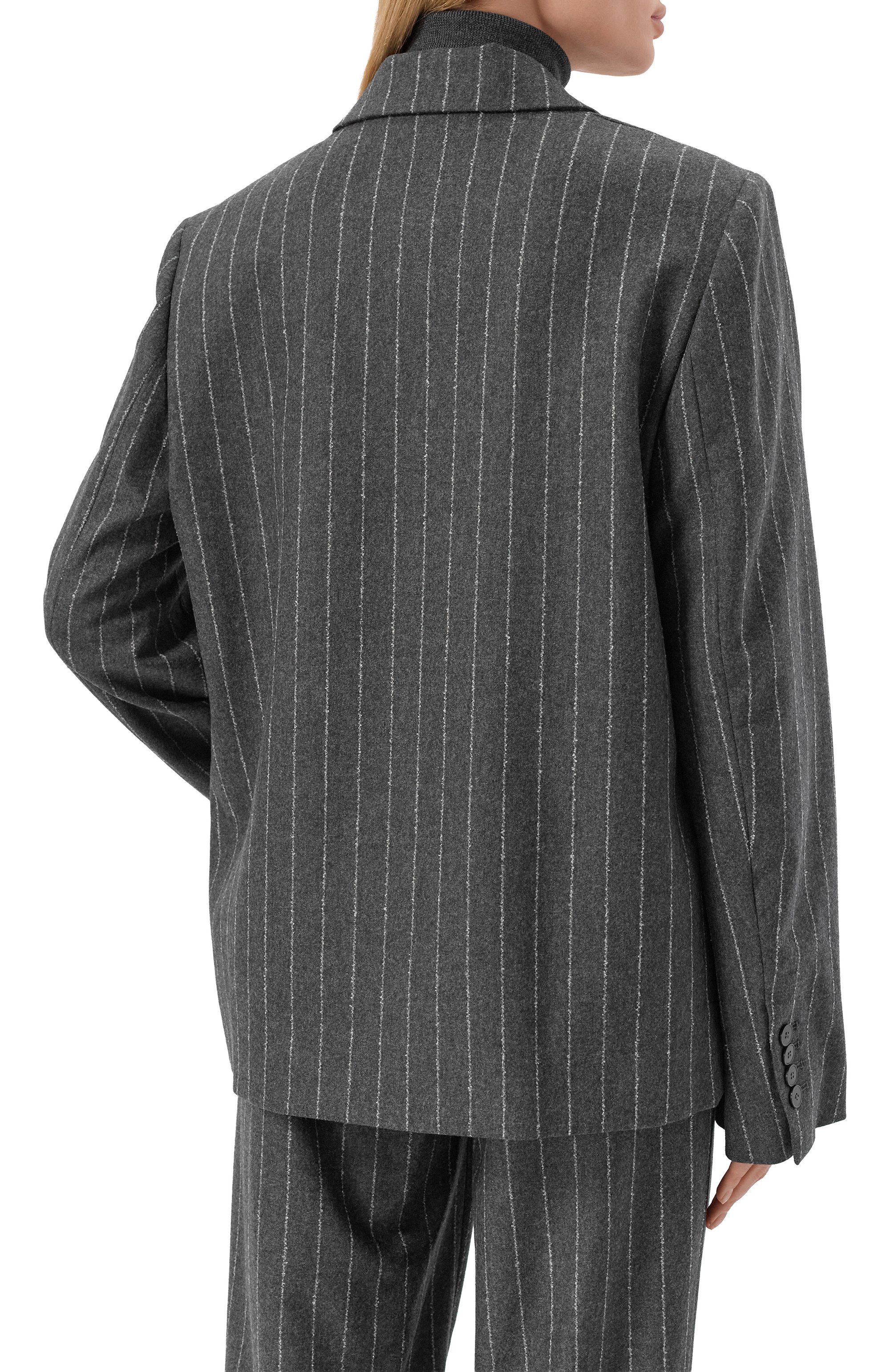 Жакет из шерсти и кашемира LOULOU DE SAISON серого цвета по цене 75700 руб., арт. KALEN, фото 4 Жакет из шерсти и кашемира LOULOU DE SAISON, арт. KALEN, фото 4