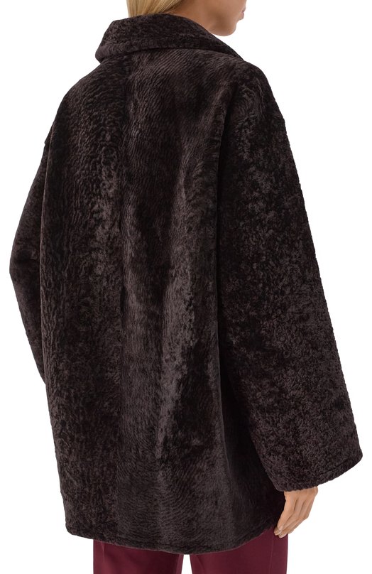 Дубленка из овчины manzoni24 25M1213-S23N/48-50 Коричневый  25M1213-S23N/48-50 Фото 4