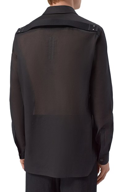 Хлопковая рубашка RICK OWENS, арт. RU01F2236/CV, фото 4