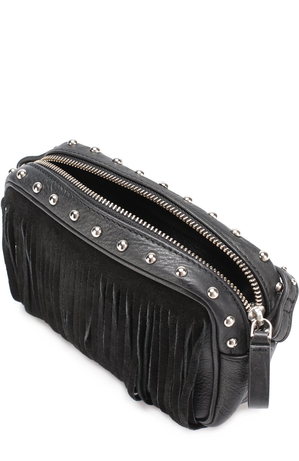 Кожаная сумка с бахромой и заклепками DESIGNERS, REMIX GIRLS, арт. 13437, фото 3