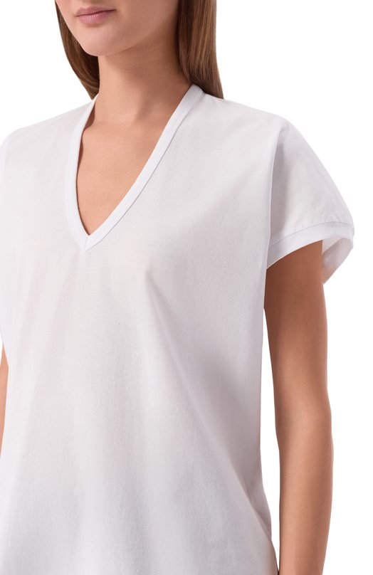 Хлопковая футболка Dries Van Noten 131101/3600 Белый  131101/3600 Фото 5