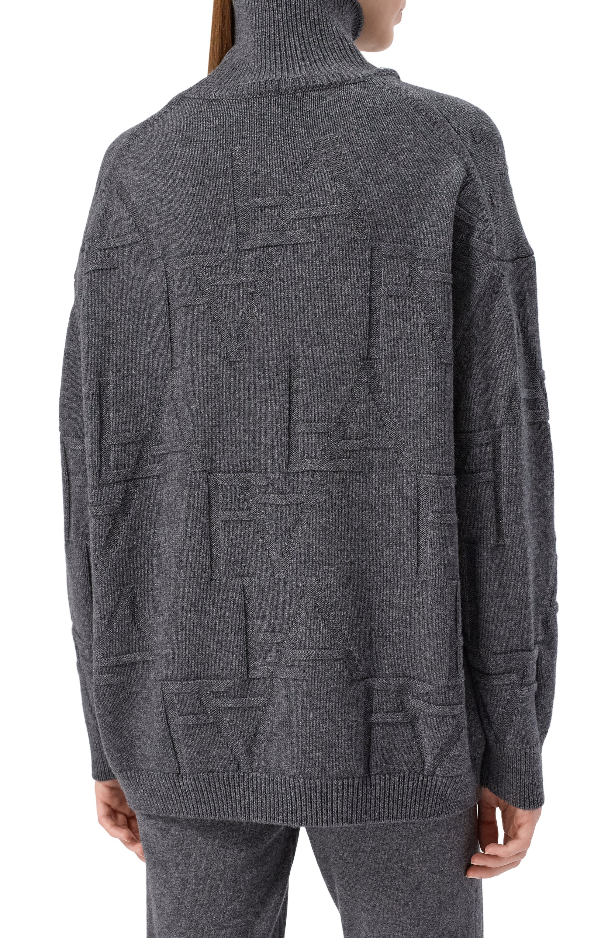 Свитер из шерсти и кашемира FREEAGE темно-серого цвета по цене 56540 руб., арт. W25.SW089.2030.991, фото 4 Свитер из шерсти и кашемира FREEAGE, арт. W25.SW089.2030.991, фото 4