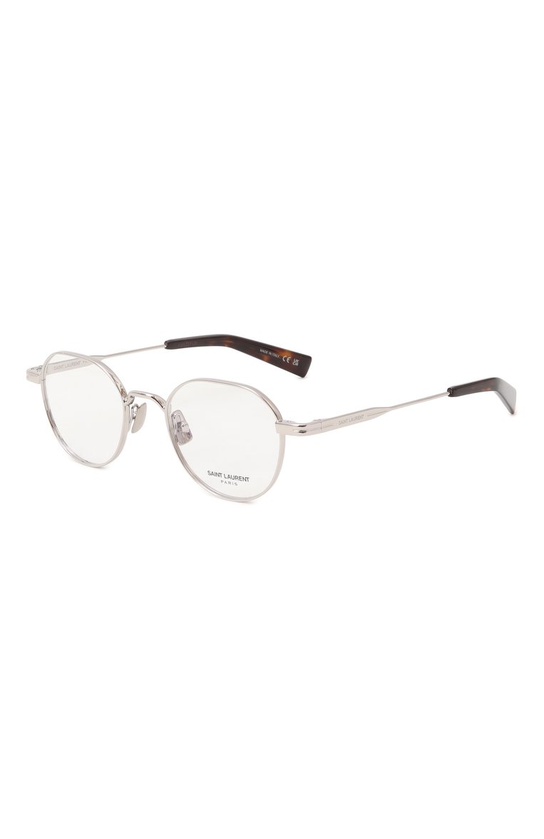 Женские оправа SAINT LAURENT серебряного цвета, арт. SL 730 002 | Фото 1 (Региональные ограничения белый список (Axapta Mercury): Не проставлено; Нос: Не проставлено; Тип очков: Оправа; Материал: Металл; Очки форма: Круглые; Оптика Гендер: оптика-женское)