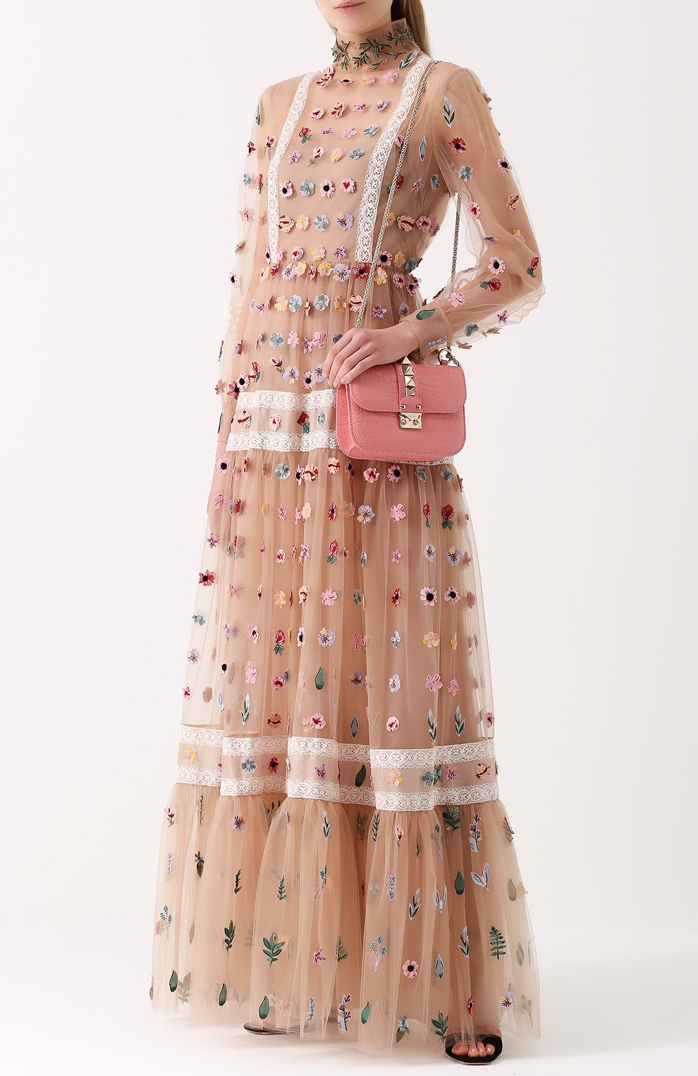 Сумка glam lock small из кожи крокодила VALENTINO, арт. MW0B0312/C0D, фото 2