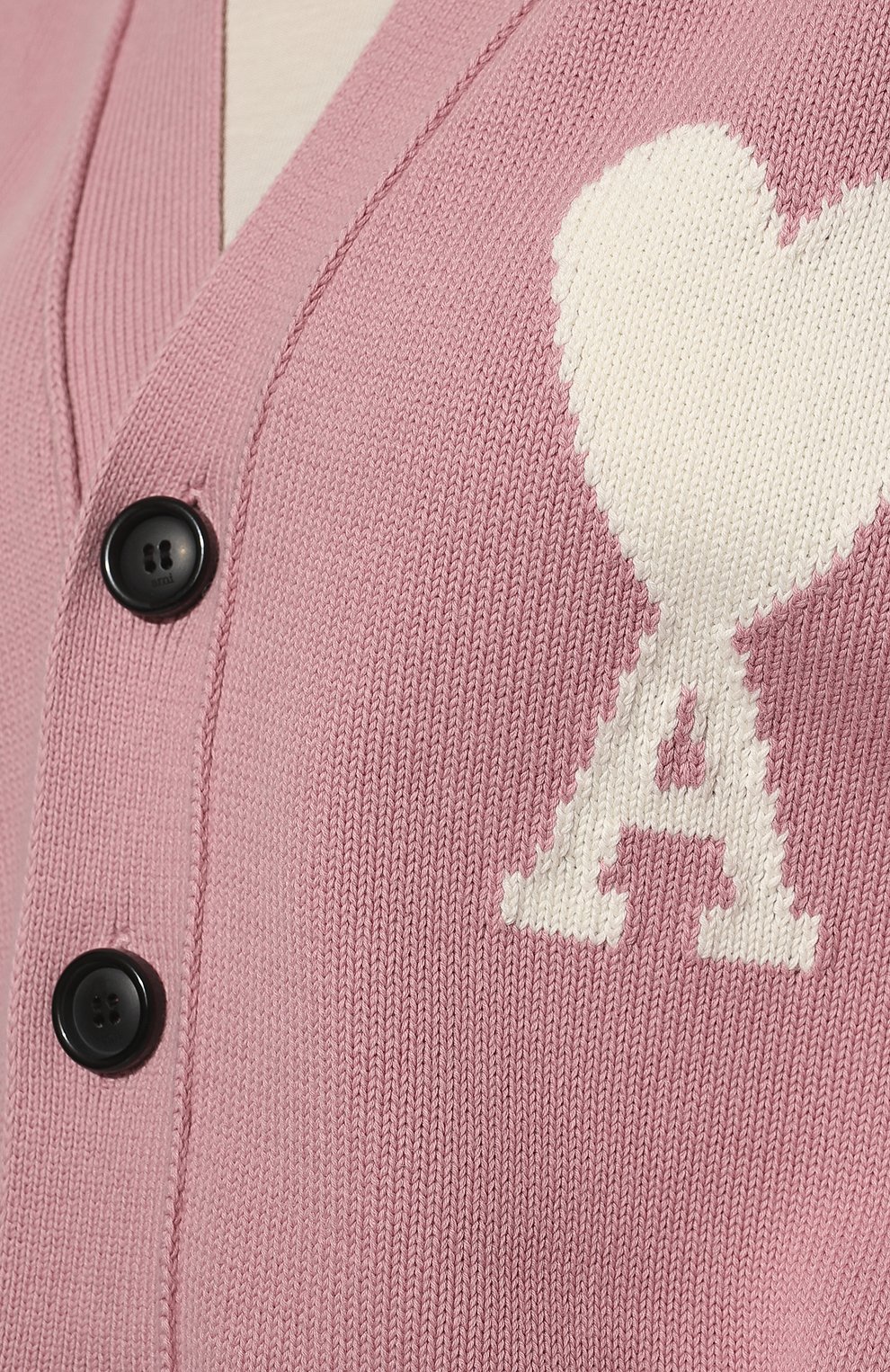 Кардиган из хлопка и шерсти AMI, арт. UKC003.016, фото 5