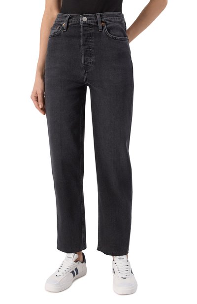 Джинсы the 70s RE/DONE, арт. 165-3WSTV27/FADED C0AL WITH RIPS, фото 3