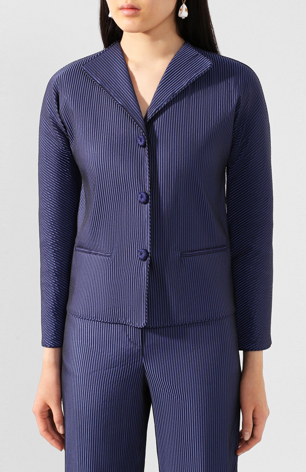 Жакет GIORGIO ARMANI темно-синего цвета по цене 191500 руб., арт. 0SHGG0CZ/T01U8, фото 3 Жакет GIORGIO ARMANI, арт. 0SHGG0CZ/T01U8, фото 3