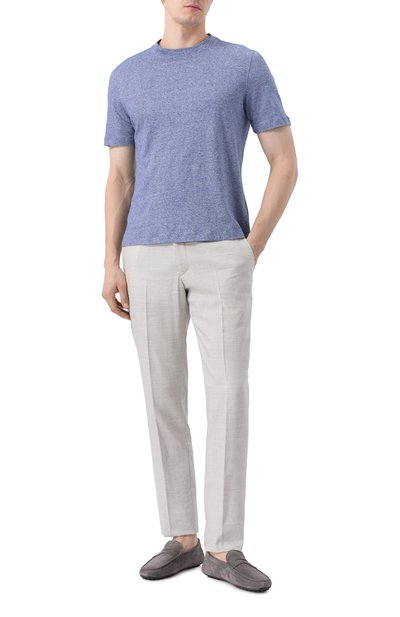 Футболка изо льна и хлопка BRUNELLO CUCINELLI, арт. MW8351308, фото 2