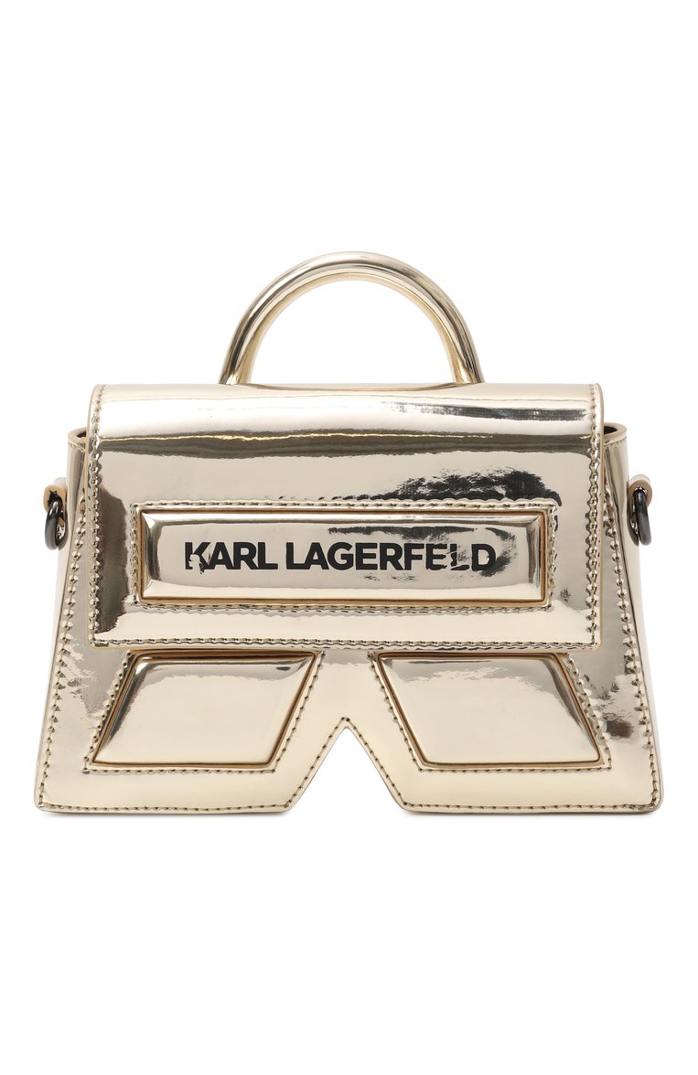 Детская сумка ikon k KARL LAGERFELD KIDS золотого цвета, арт. Z30400 | Фото 1 (Материал: Текстиль; Нос: Не проставлено; Автоматизация состава: Проставлено)