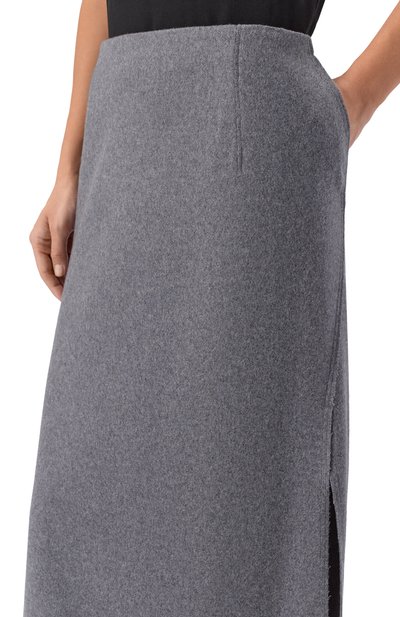 Юбка из шерсти и кашемира BOSS серого цвета по цене 54350 руб., арт. 50550793, фото 5 Юбка из шерсти и кашемира BOSS, арт. 50550793, фото 5