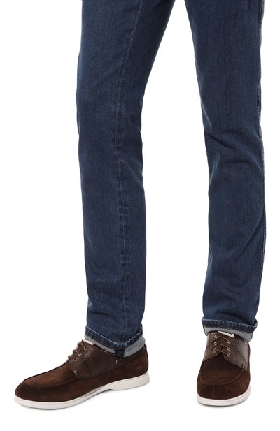 Топсайдеры с отделкой из кожи аллигатора KITON, арт. USSA085N00978, фото 3