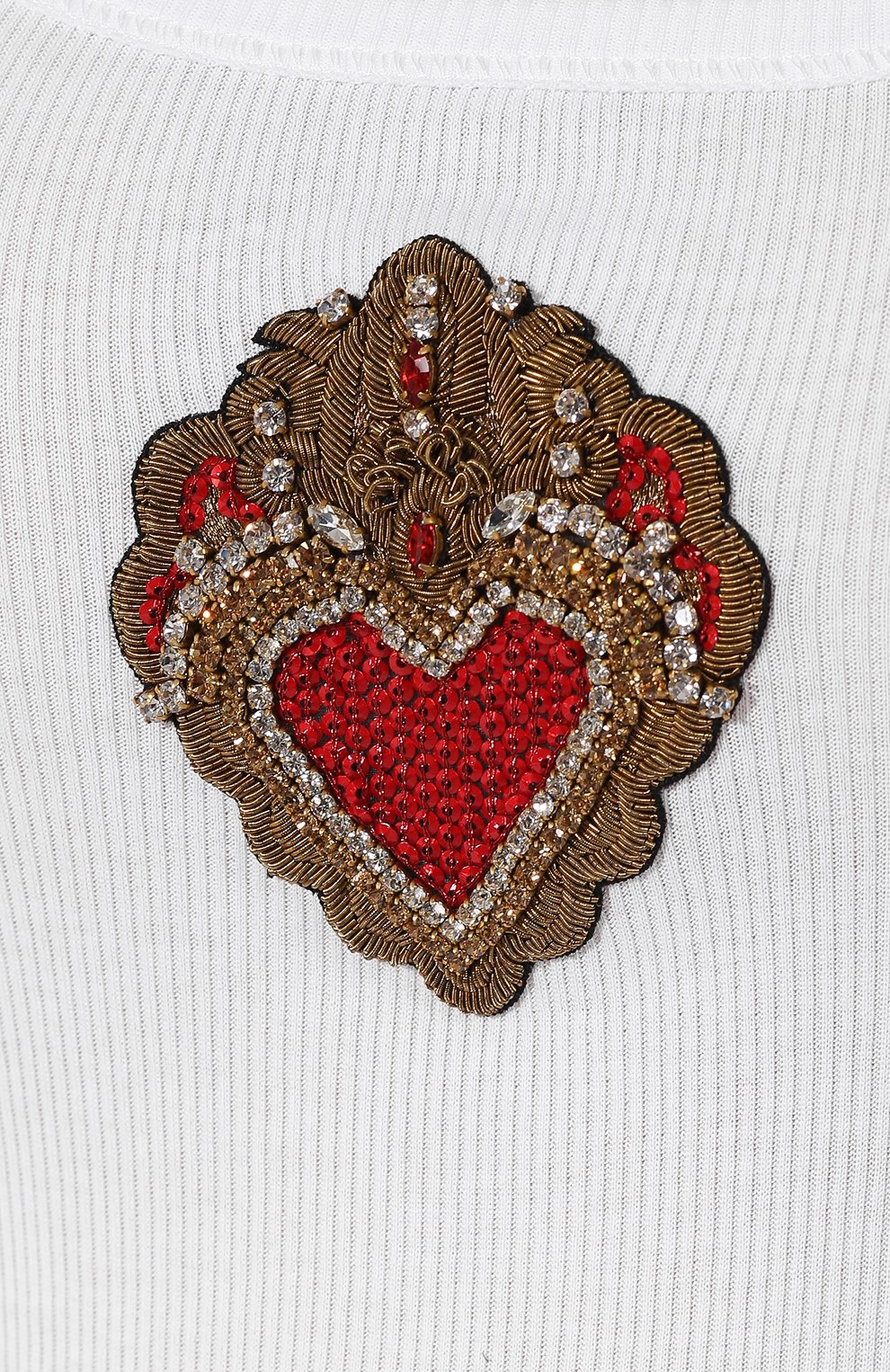 Хлопковая майка DOLCE & GABBANA белого цвета по цене 79950 руб., арт. F8K97Z/G7SMY, фото 5 Хлопковая майка DOLCE & GABBANA, арт. F8K97Z/G7SMY, фото 5