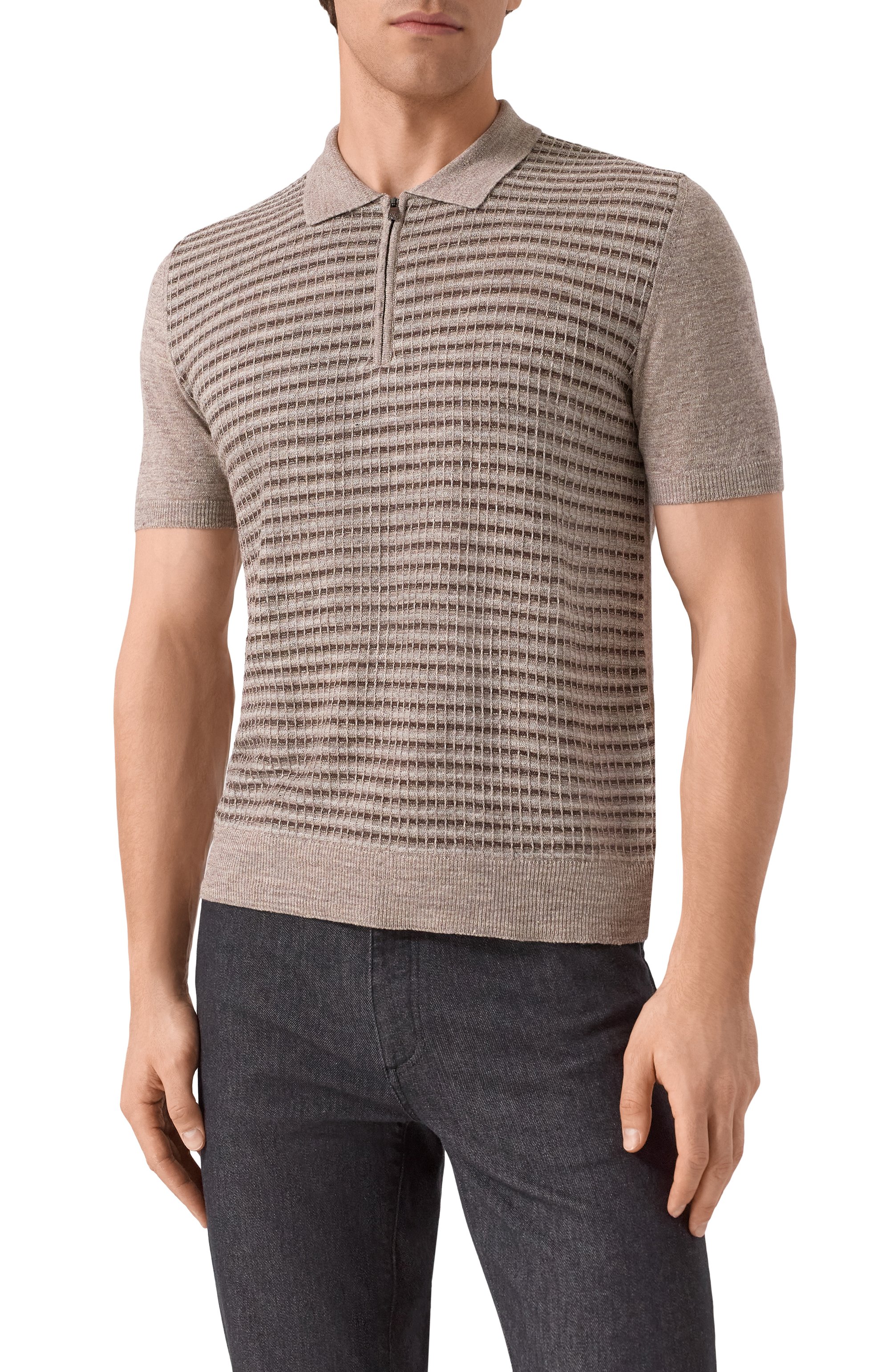 Поло изо льна и шелка CORNELIANI, арт. 25M56A-2525118, фото 3