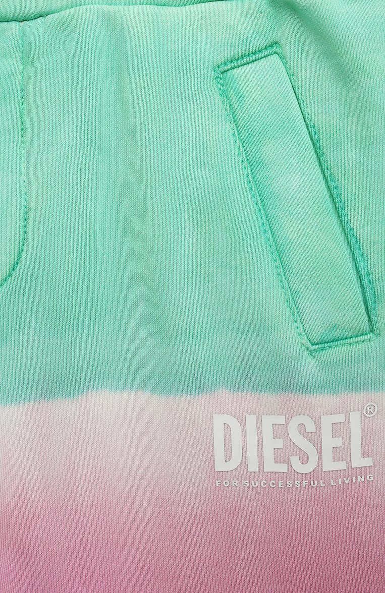 Детские хлопковые шорты DIESEL разноцветного цвета, арт. J01101/KYAU5 | Фото 3 (Случай: Повседневный; Региональные ограничения белый список (Axapta Mercury): Не проставлено; Материал сплава: Проставлено; Нос: Не проставлено; Материал внешний: Хлопок)