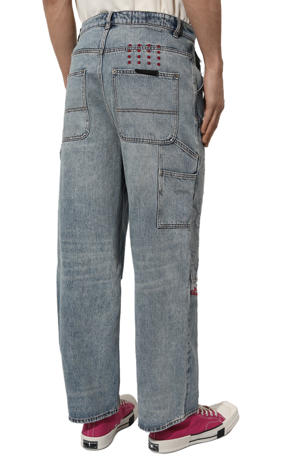 Джинсы ksubi x juice wrld KSUBI голубого цвета по цене 27700 руб., арт. MJW23PA001, фото 4 Джинсы ksubi x juice wrld KSUBI, арт. MJW23PA001, фото 4