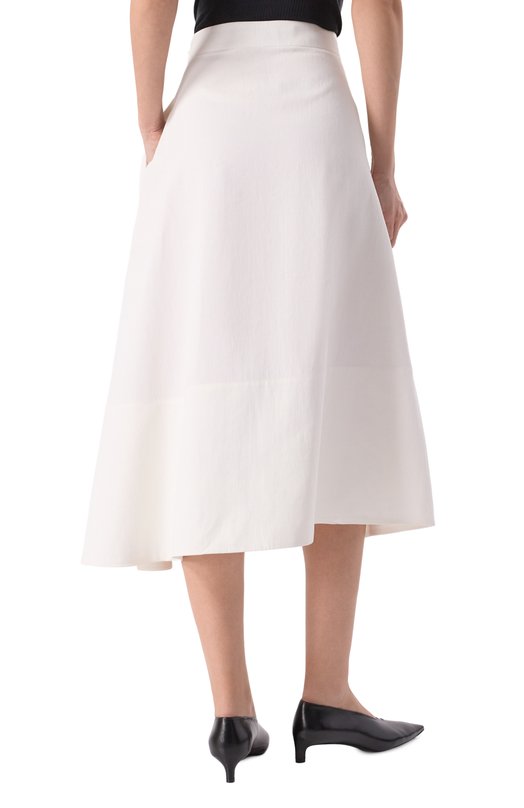 Льняная юбка Jil Sander J04MA0006/J60001 Белый  J04MA0006/J60001 Фото 4