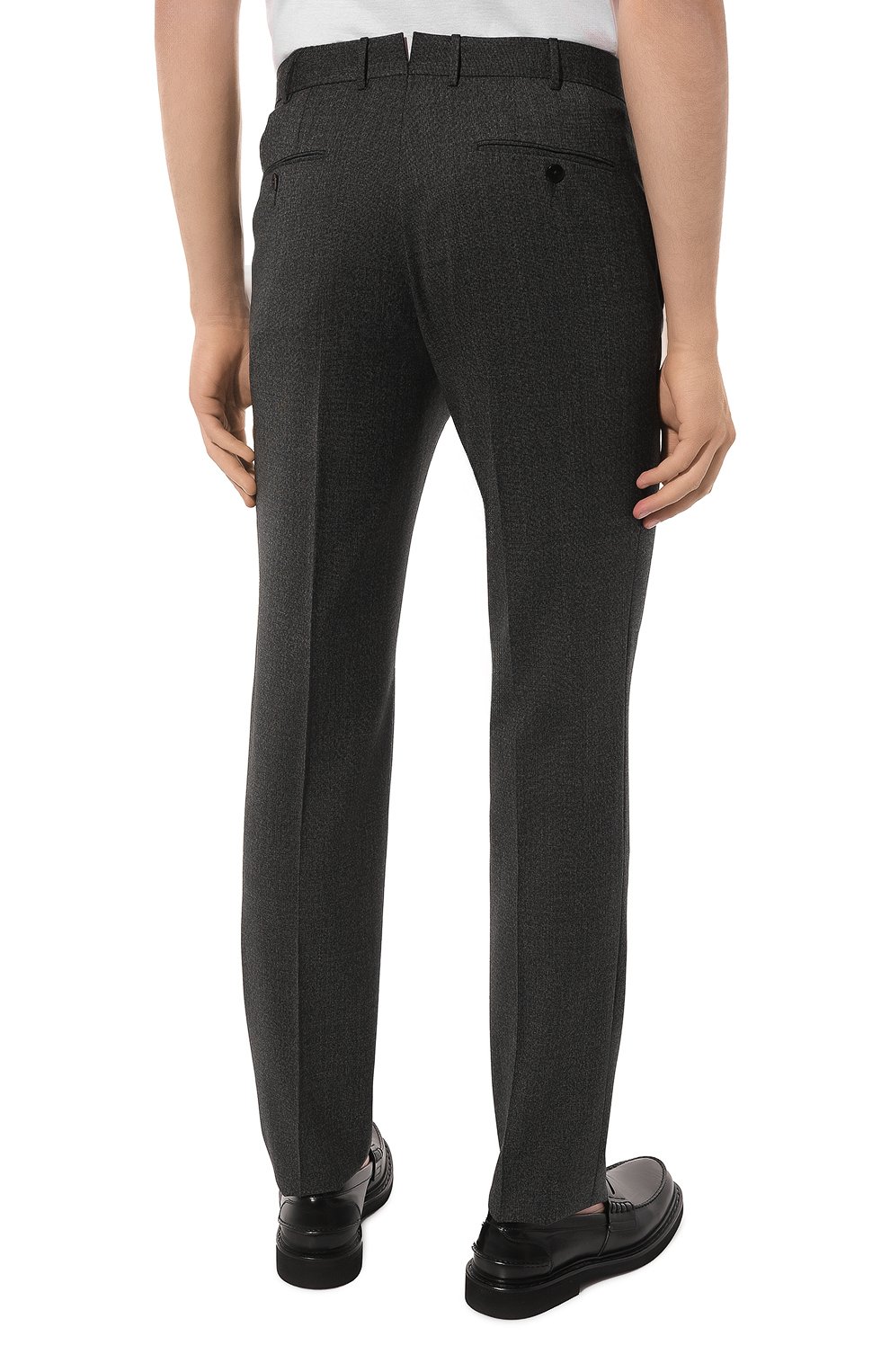 Шерстяные брюки ZEGNA темно-серого цвета по цене 69500 руб., арт. 644F00A6/75TB12, фото 4 Шерстяные брюки ZEGNA, арт. 644F00A6/75TB12, фото 4