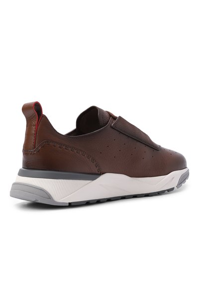 Кожаные кроссовки innova SANTONI темно-коричневого цвета по цене 99500 руб., арт. MBIG22073BGRTEVU, фото 4 Кожаные кроссовки innova SANTONI, арт. MBIG22073BGRTEVU, фото 4