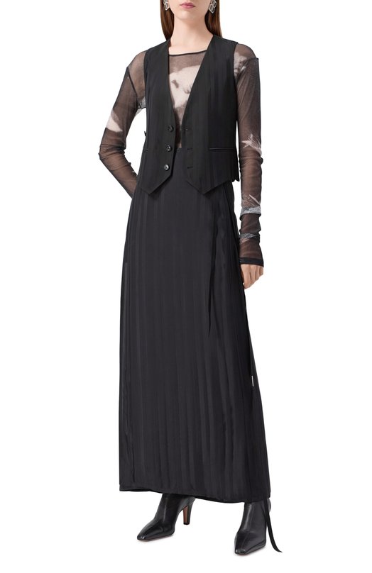 Жилет из вискозы Ann Demeulemeester B0013142/FA564 Чёрный  B0013142/FA564 Фото 2