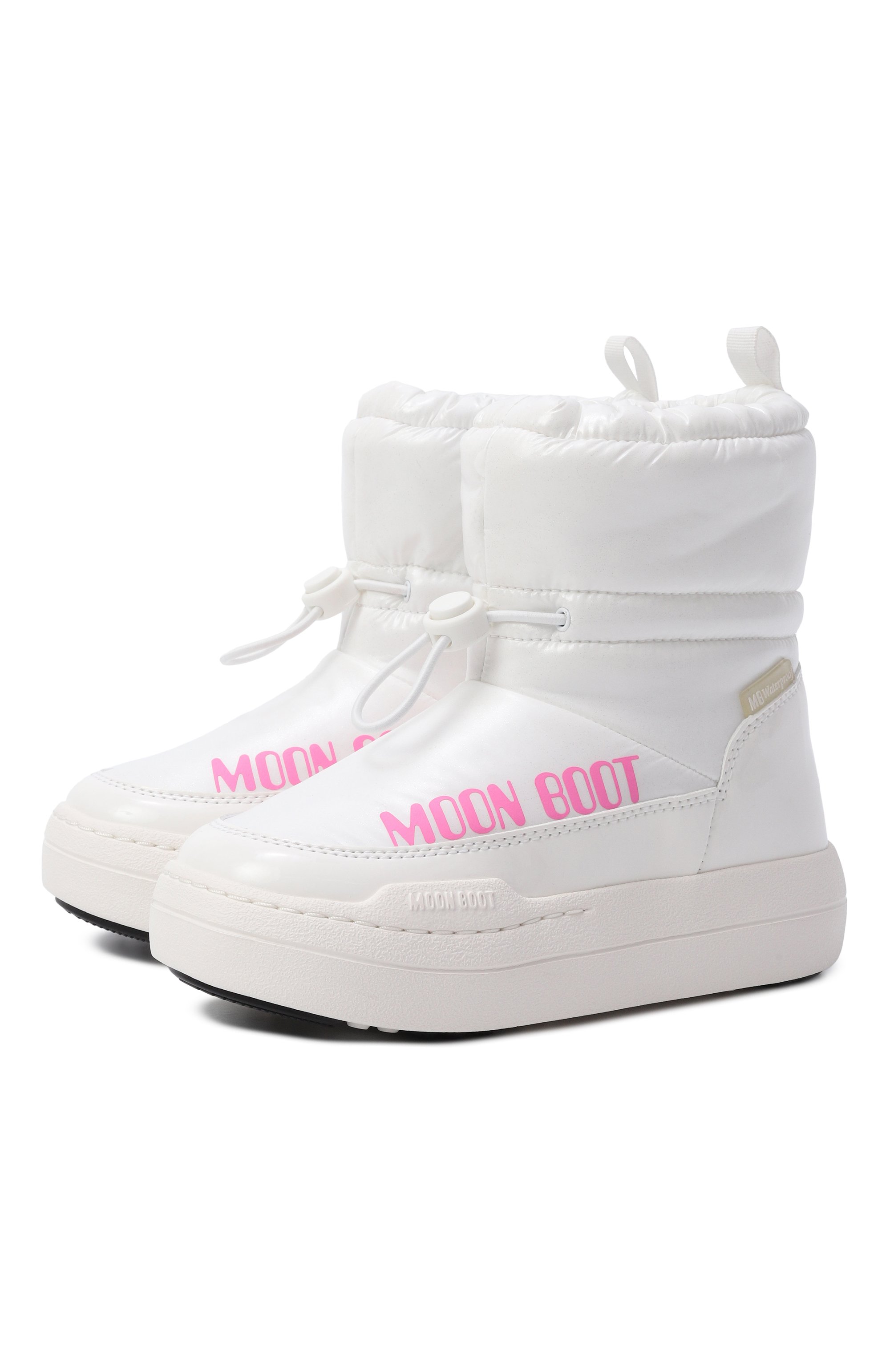 Утепленные сапоги MOON BOOT белого цвета по цене 19950 руб., арт. 80D3440110_001, фото 1 Утепленные сапоги MOON BOOT, арт. 80D3440110_001, фото 1