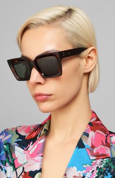 Женские солнцезащитные очки CELINE EYEWEAR коричневого цвета, арт. CL40130I 52N | Фото 2 (Региональные ограничения белый список (Axapta Mercury): Не проставлено, RU; Нос: Не проставлено; Материал: Пластик; Тип очков: С/з; Очки форма: Квадратные, Прямоугольные; Оптика Гендер: оптика-женское)