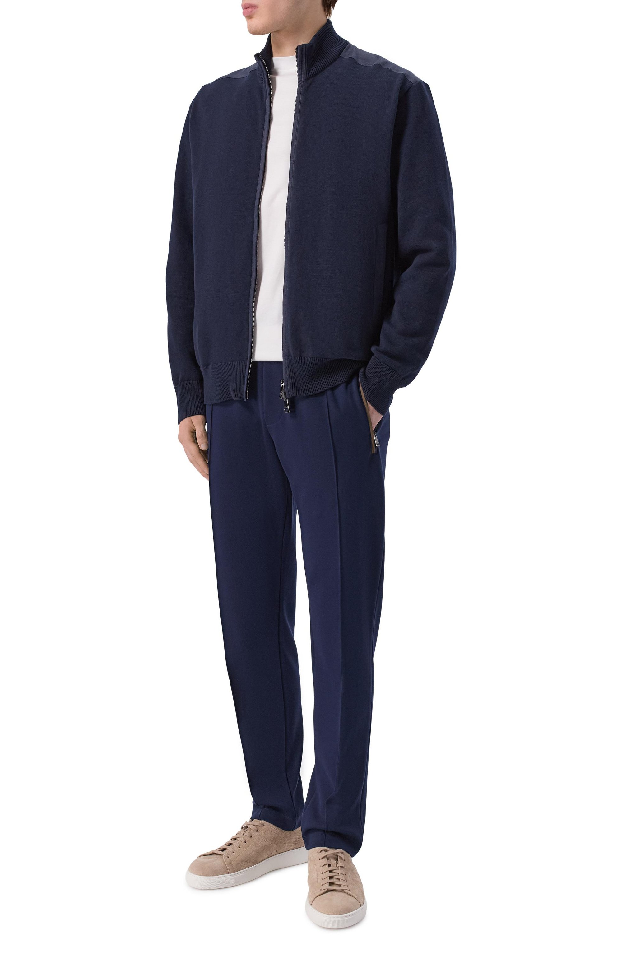 Хлопковый кардиган PAUL&SHARK темно-синего цвета по цене 79950 руб., арт. 26411702_001, фото 2 Хлопковый кардиган PAUL&SHARK, арт. 26411702_001, фото 2