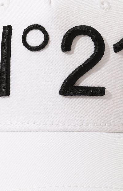 Хлопковая бейсболка N21 белого цвета по цене 6390 руб., арт. N2143F/N0041, фото 3 Хлопковая бейсболка N21, арт. N2143F/N0041, фото 3