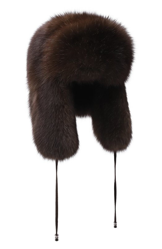 Меховая шапка-ушанка из соболя VICTORIA KUSENKOVA 092400004094 Коричневый 092400004094