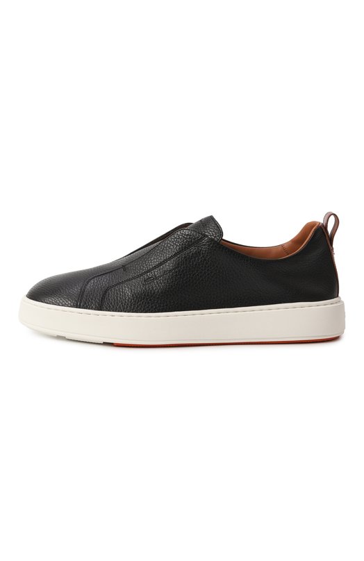 Кожаные кеды Cleanic Santoni MBCG21995BARTLLD Чёрный  MBCG21995BARTLLD Фото 4