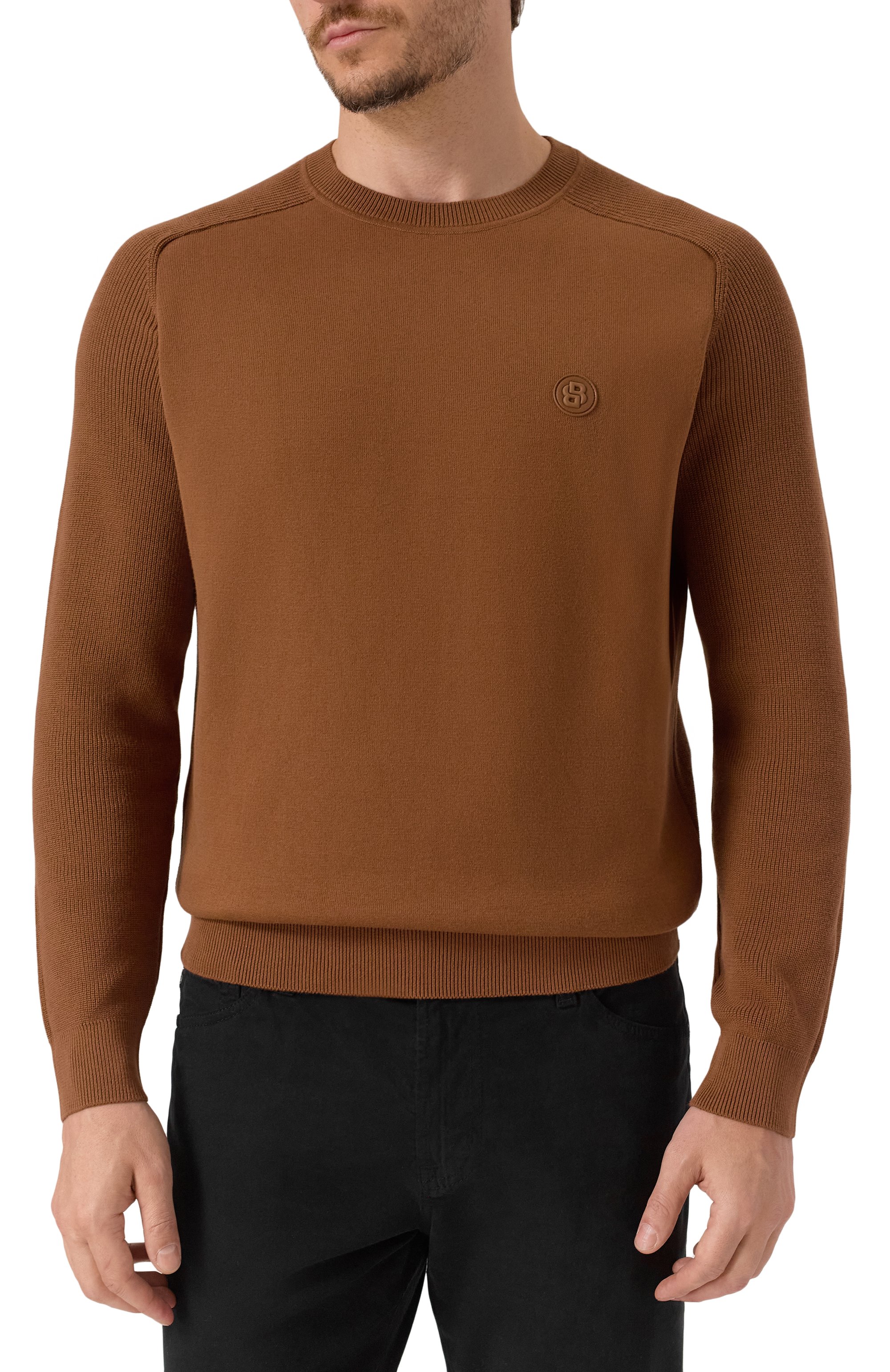 Хлопковый джемпер BOSS, арт. 50543136, фото 3