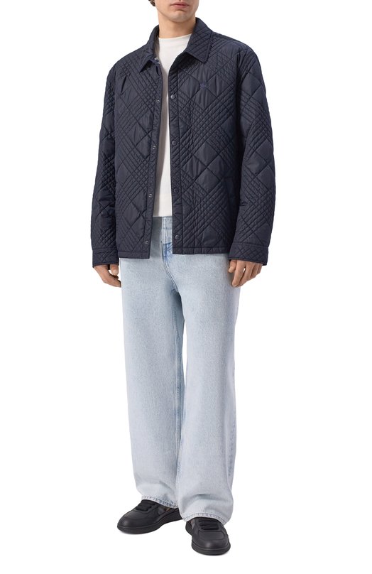 Комбинированные кеды Terrace Burberry 8123035 Синий  8123035 Фото 2