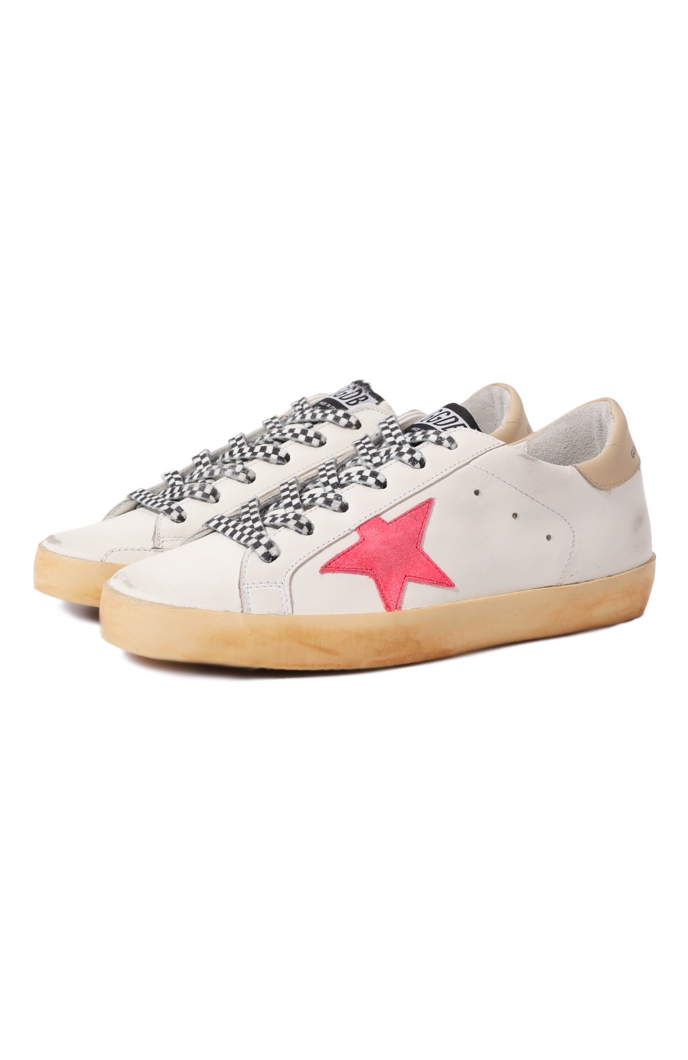 Кожаные кеды super-stars GOLDEN GOOSE DELUXE BRAND, арт. GWF00101.F003195, фото 1