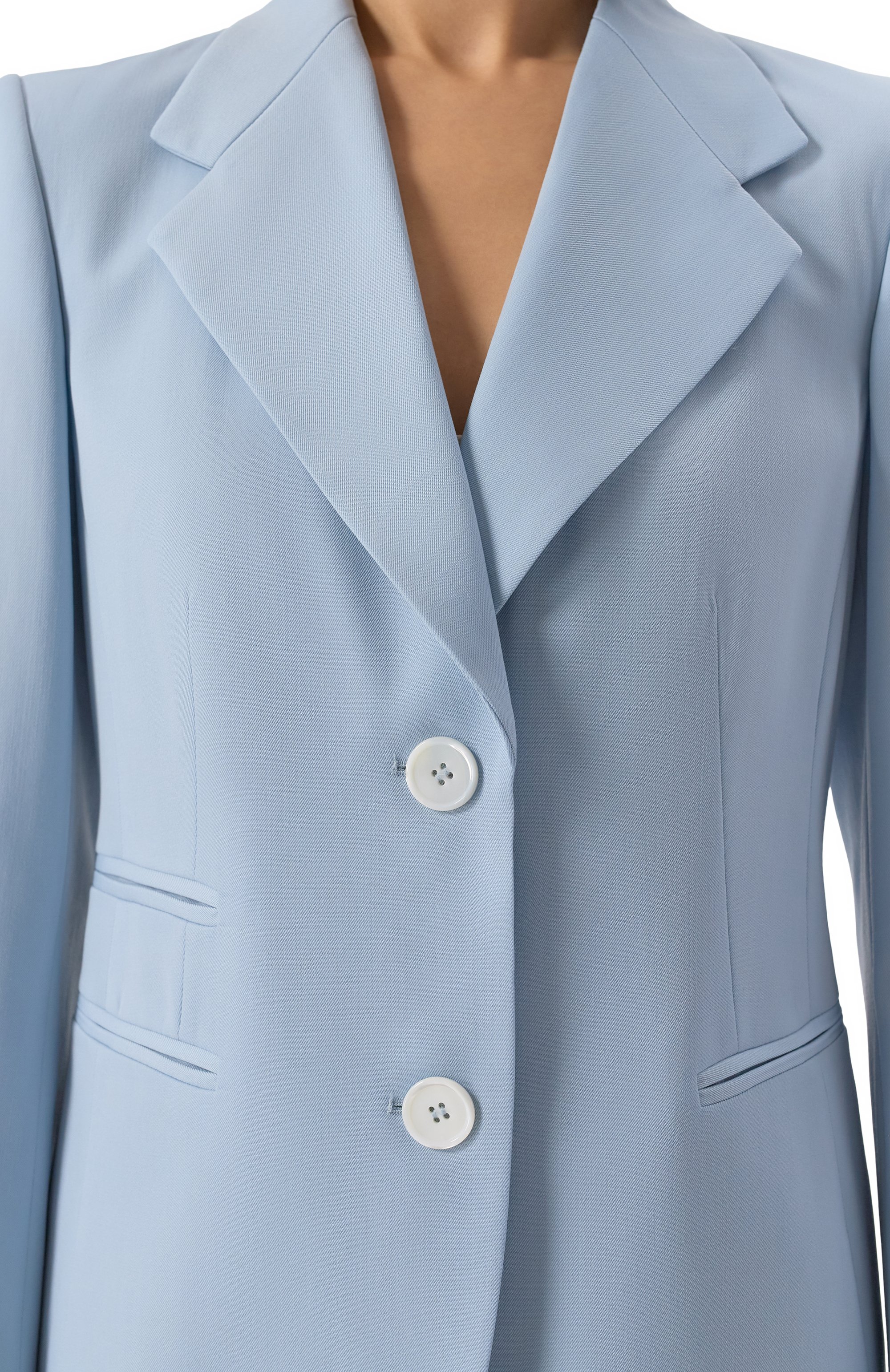 Шерстяной жакет WINDSOR голубого цвета по цене 84150 руб., арт. 52 DSE441 10018996/30045407, фото 5 Шерстяной жакет WINDSOR, арт. 52 DSE441 10018996/30045407, фото 5